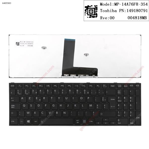 TOSHIBA Satellite C50-B   BLACK FRAME   BLACK (For Win8) FR MP-14A76FR-354 Laptop Keyboard (OEM-A)