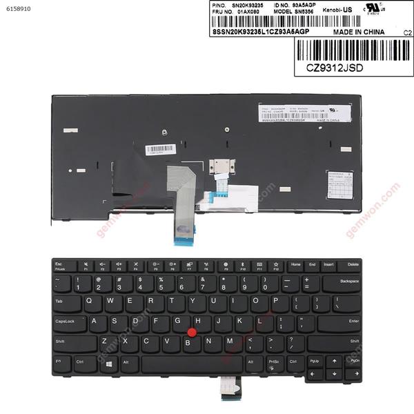 Laptop Keyboard for Lenovo for Thinkpad E470 E475 Colour Black US United States Edition 