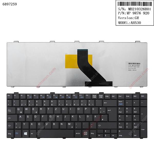 FUJITSU Lifebook A530 AH530 AH531 NH751 BLACK (  black  clasp  ， Without foil) GR MP 9R76 920 AH530 Laptop Keyboard (OEM-A)