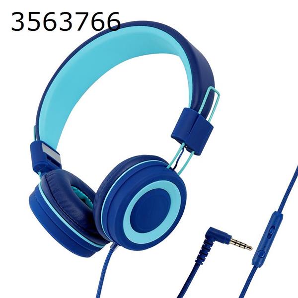 Mobile phone music earphones, children's head-mounted wired, computer notebook tablet earphones, royal blue Headset OH920