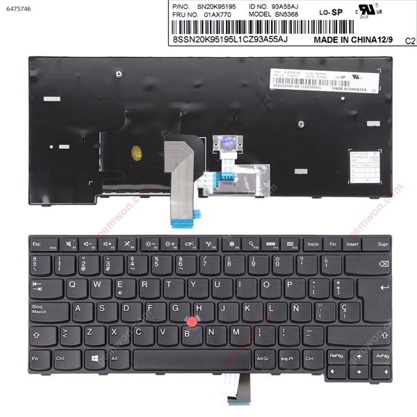 Thinkpad E450 E455 E450C BLACK FRAME BLACK(With Point ,with foil，Win8)	 SP SN6368 Laptop Keyboard (OEM-B)