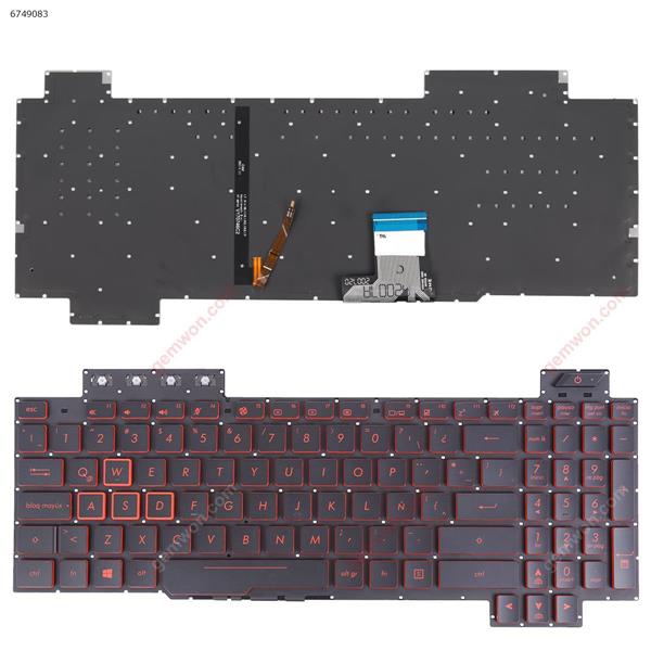 ASUS FX505/FX504/FX705/FX80 BLACK (Red side,Backlit,WIN8,without FRAME)  LA V170746GE1 AEBKLL03010 Laptop Keyboard (Original)