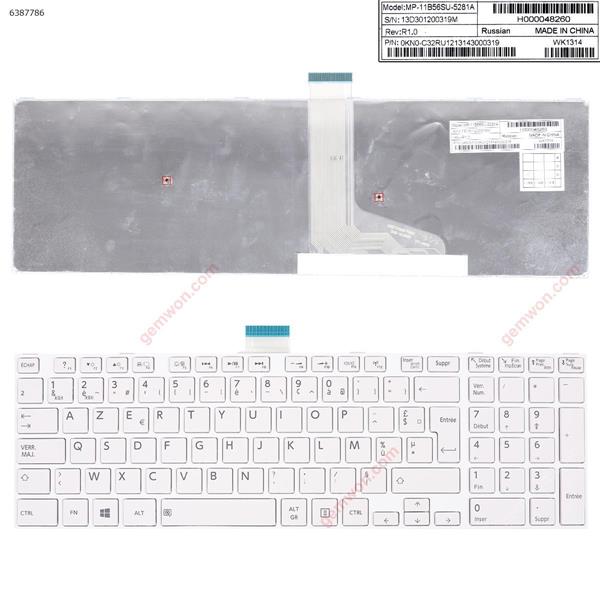 Toshiba Satellite C75-A C70-B L50-A WHITE FRAME WHITE FR MP-11B56SU-5281A  P/N 0KN0-C32RU1213143000969 Laptop Keyboard (Original)