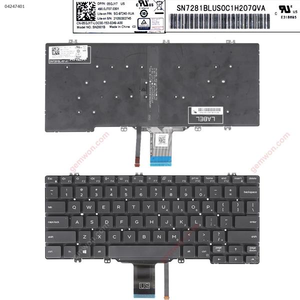 Dell 7300 5300 5310 BLACK(Backlit,win8) US N/A Laptop Keyboard ()
