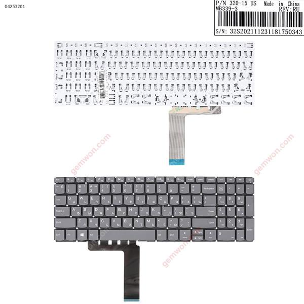 Lenovo IdeaPad 320-15ABR 320-15IAP 320-15AST 320-15IKB 320-15ISK GRAY win8(Without FRAME,Without foil)OEM RU N/A Laptop Keyboard ()