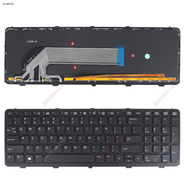 HP ProBook 450 G0 450 G1 455 G1 BLACK (Backlit,WIN8) US N/A Laptop Keyboard (Original)