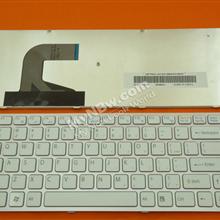 SONY VPC-S Series PINK FRAME WHITE US NSK-SA6SY 01 9Z.N5ASY.601 NSK-SA601 9Z.N3VSQ.601 AEGD3U00040 148778921 Laptop Keyboard (OEM-B)