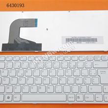 SONY VPC-S Series SILVER FRAME WHITE FR NSK-SA5SQ 0F 9Z.N3VSQ.50F AEGD3P00020 148778231 Laptop Keyboard (OEM-B)