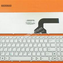 ASUS G60 WHITE FRAME WHITE US NSK-UG001 9J.N2J82.001 0KN0-FM1US03 04GNWF7KUS00-3 AEKJ3U00430 UG801 04GNV35KUS01-3 9J.N2J82.001 Laptop Keyboard (OEM-B)