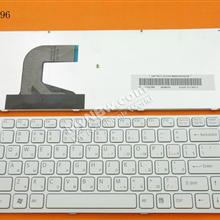 SONY VPC-S Series SILVER FRAME WHITE RU NSK-SA5SQ 0R 9Z.N3VSQ.50R AGD3700020 148778171 Laptop Keyboard (OEM-B)