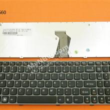 LENOVO Ideapad Z560 Z560A Z565A G570 GRAY FRAME BLACK US 25-010793 V-117020AS1-US Z560-US Laptop Keyboard (OEM-B)