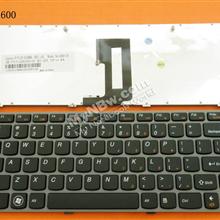 LENOVO Ideapad Z450 Z460 Z460A Z460G GRAY FRAME BLACK US 25-010886 V-116920AS1-US 2460-US 25010856 T2TZ MP-10A23US-686 Laptop Keyboard (OEM-B)