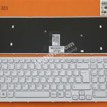 SONY VPC-EB WHITE FRAME WHITE UK 148793411 V111678B GB Laptop Keyboard (OEM-B)