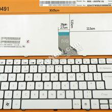 GATEWAY ID49 SILVER UK NSK-AV0PW 0U 9ZN4TPW00U Laptop Keyboard (OEM-B)