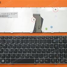 LENOVO Ideapad Z560 Z560A Z565A G570 GRAY FRAME BLACK GR V117020A 25-010796 V-117020AK1 Laptop Keyboard (OEM-B)
