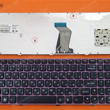 LENOVO Y570 PINK FRAME BLACK RU 9Z.N6ESC.00R 25-011731 PK130HB2A05 Laptop Keyboard (OEM-B)