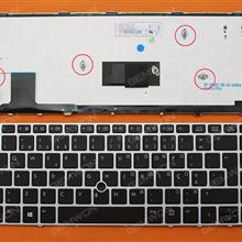 HP EliteBook Folio 9470m SILVER FRAME BLACK (Backlit,Win8) PO 697685-131  V135426AK2 Laptop Keyboard (OEM-B)