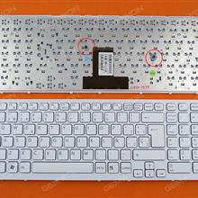 SONY VPC-EB WHITE FRAME WHITE SP 148793421 Laptop Keyboard (OEM-B)