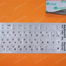 RU Keyboard Sticker,Silver with Black letter. Change keyboard language layout by stick lables on keyboard keys. Sticker RU