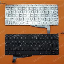 APPLE Macbook Pro A1286 BLACK (For 2008, For Backlit) UK N/A Laptop Keyboard (OEM-A)