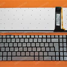 ASUS N56 N56V U500VZ N76 N76VM N76VJ SILVER( Backlit,Win8) SP V143962AK1 Laptop Keyboard (OEM-B)