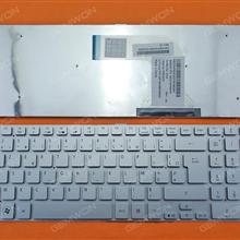 ACER AS5943 5943G AS8943 8943G SILVER FR 9Z.NAGPQ.60F　R96PQ 0F Laptop Keyboard (OEM-B)