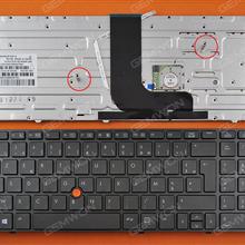 HP 8560W 8570W GRAY FRAME GRAY(With Point stick,Win8) FR N/A Laptop Keyboard (OEM-B)