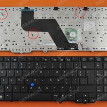 HP 8540W BLACK(With Point stick )Reprint Big Enter US N/A Laptop Keyboard (Reprint)