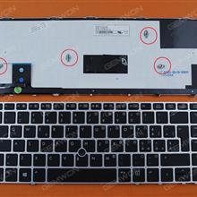 HP EliteBook Folio 9470m SILVER FRAME BLACK (Backlit,Win8) IT N/A Laptop Keyboard (OEM-B)