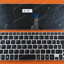 TOSHIBA Satellite NB10 NB15 Silver FRAME BLACK (Win8) GR N/A Laptop Keyboard (OEM-B)