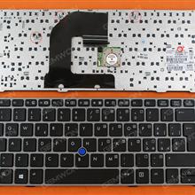 HP EliteBook 8460P SILVER FRAME BLACK (With Blue Point stick,Win8) IT N/A Laptop Keyboard (OEM-B)