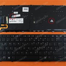 HP EliteBook 840 G1 850 G1 BLACK FRAME BLACK (Backlit,with point,Win8) UK N/A Laptop Keyboard (OEM-B)