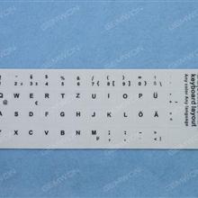 GR Keyboard Sticker,White  with Black letter. Change keyboard language layout by stick lables on keyboard keys. Sticker GR