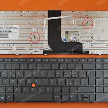 HP 8560W 8570W GRAY FRAME GRAY(With Point stick,Win8) IT N/A Laptop Keyboard (OEM-B)