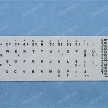 TR Keyboard Sticker,White with Black letter. Change keyboard language layout by stick lables on keyboard keys. Sticker TR