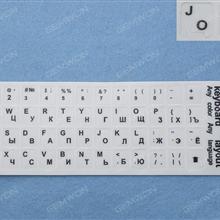RU Keyboard Sticker,White with Black letter. Change keyboard language layout by stick lables on keyboard keys. Sticker RU