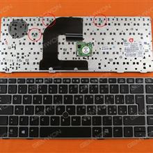 HP EliteBook 8460P SILVER FRAME BLACK (With BLACK Point stick,Win8) IT N/A Laptop Keyboard (OEM-B)