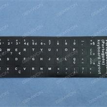 BR Keyboard Sticker,Black with White letter. Change keyboard language layout by stick lables on keyboard keys. Sticker BR