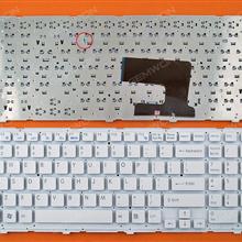SONY VPC-EH WHITE (Without FRAME) US N/A Laptop Keyboard (OEM-B)