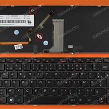 LENOVO Y480 GRAY FRAME BLACK(Backlit) FR 25202984 Laptop Keyboard (OEM-B)