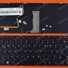 LENOVO Y480 GRAY FRAME BLACK(Backlit) GR N/A Laptop Keyboard (OEM-B)