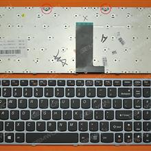 LENOVO B5400 M5400 GRAY FRAME BLACK (Win8) US 25204916  V-136520OS1 Laptop Keyboard (OEM-B)
