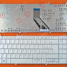 HP DV6-1000 DV6-2000 WHITE IT N/A Laptop Keyboard (OEM-B)