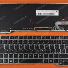 Fujitsu Lifebook E743 E744 E733 E734 GRAY FRAME BLACK (Backlit Win8) IT N/A Laptop Keyboard (OEM-B)