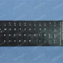 LA Keyboard Sticker,Black with White letter. Change keyboard language layout by stick lables on keyboard keys. Sticker LA