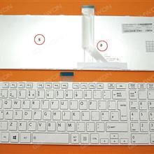 TOSHIBA S50-A S50D-A S50DT-A S50T-A S55-A S55D-A S55DT-A S55T-A WHITE FRAME WHITE(For Win8) UK N/A Laptop Keyboard (OEM-B)