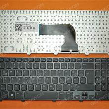 DELL Inspiron 15 3521 15R 5521 2521 GLOSSY FRAME BLACK (For Win8) GR NSK-LA00G Laptop Keyboard (OEM-B)