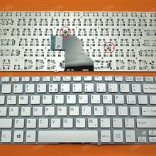 SONY SVF 14 SILVER (Without FRAME Without foil,For Backlit,Win8) US N/A Laptop Keyboard (OEM-B)