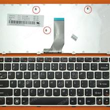LENOVO Z380 Z480 Z485 G480 G485 WHITE FRAME BLACK US 25202386  V-116920TS1-US Laptop Keyboard (OEM-B)