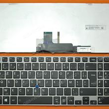 TOSHIBA Z50 GRAY FRAME BLACK (Backlit,For Win8) FR NSK-V30BN Laptop Keyboard (OEM-B)